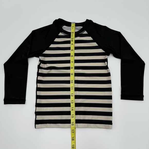 Tea Collection Rash Guard Baby Swim Set Black White Striped Blue Crab Print 4T - Picture 3 of 15